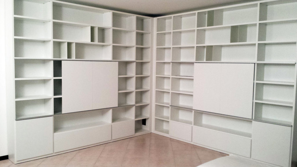 Libreria su misura rovere bianco Spagnol Mobili